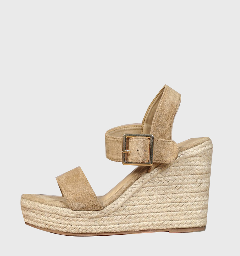 Espadrille Sandal Women - LIHUAMAO Pumps mit Jute-Außensohle für Damen,