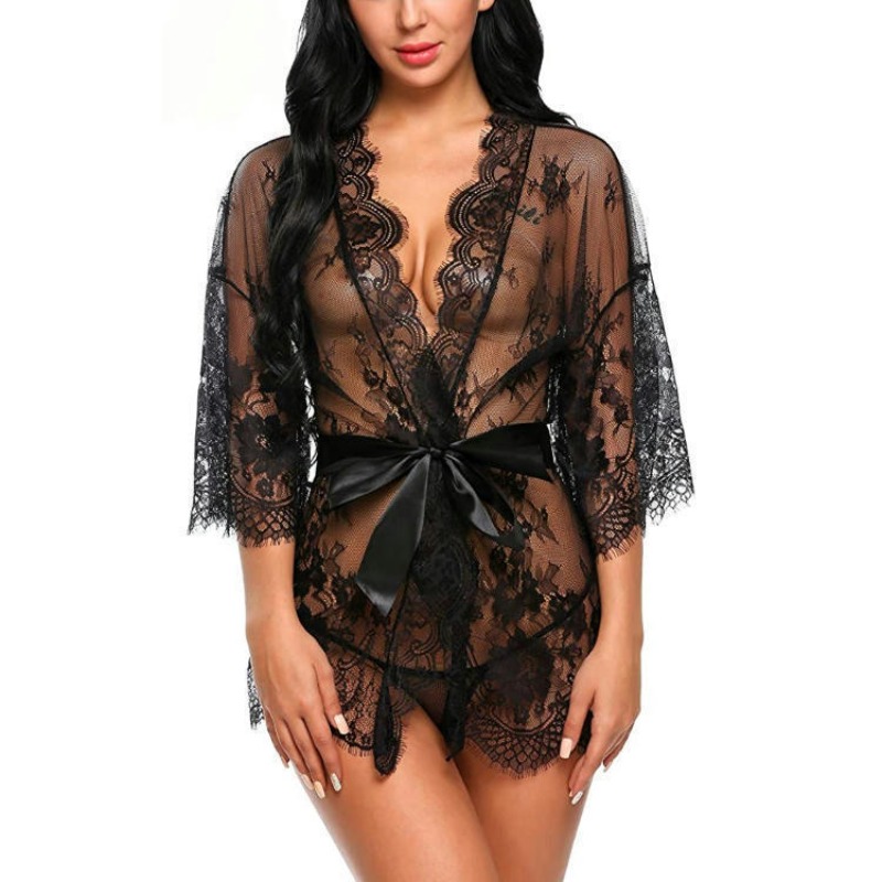 Summer Nights Clothing - Neue sexy Spitzen-Kimono-Robe für Damen, transparente
