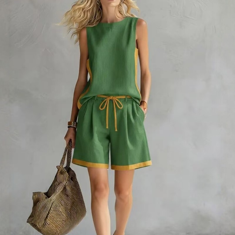 Summer Clothing Set For Girls - 2026 Sommer Neues Ärmelloses Westen-Shorts-Set Damen