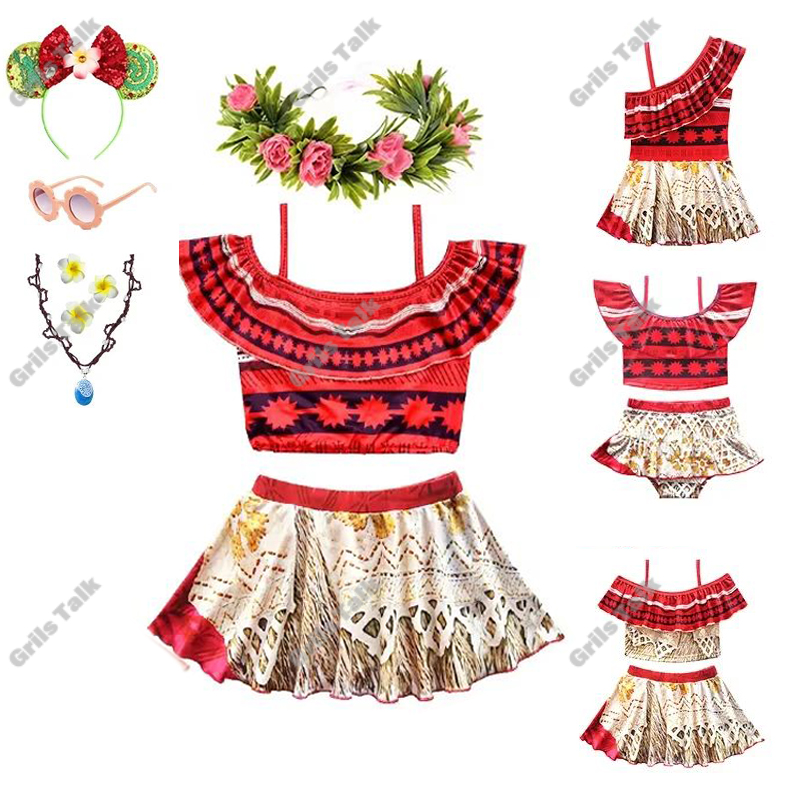 Summer Clothing Set For Girls - Sommer Fee Prinzessin Moana Cosplay Bademode