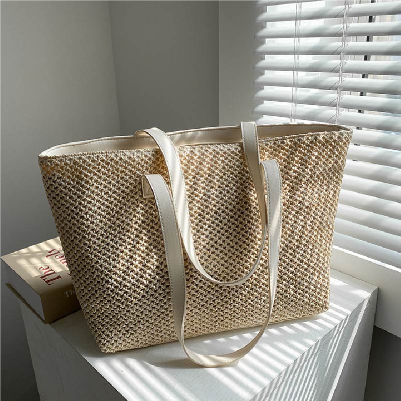 Beach Bag Straw - 2026 Sommer Strand Strohtasche für Damen