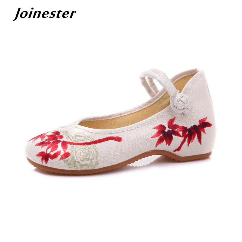 Espadrille Sandal Women - Vintage Frühling Damen bestickte Canvas Mary