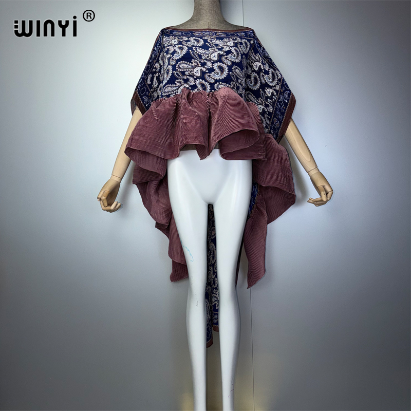 Summer Clothing H&M - WINYI Damen Plissiertes Maxi-Partykleid mit Unregelmäßigem