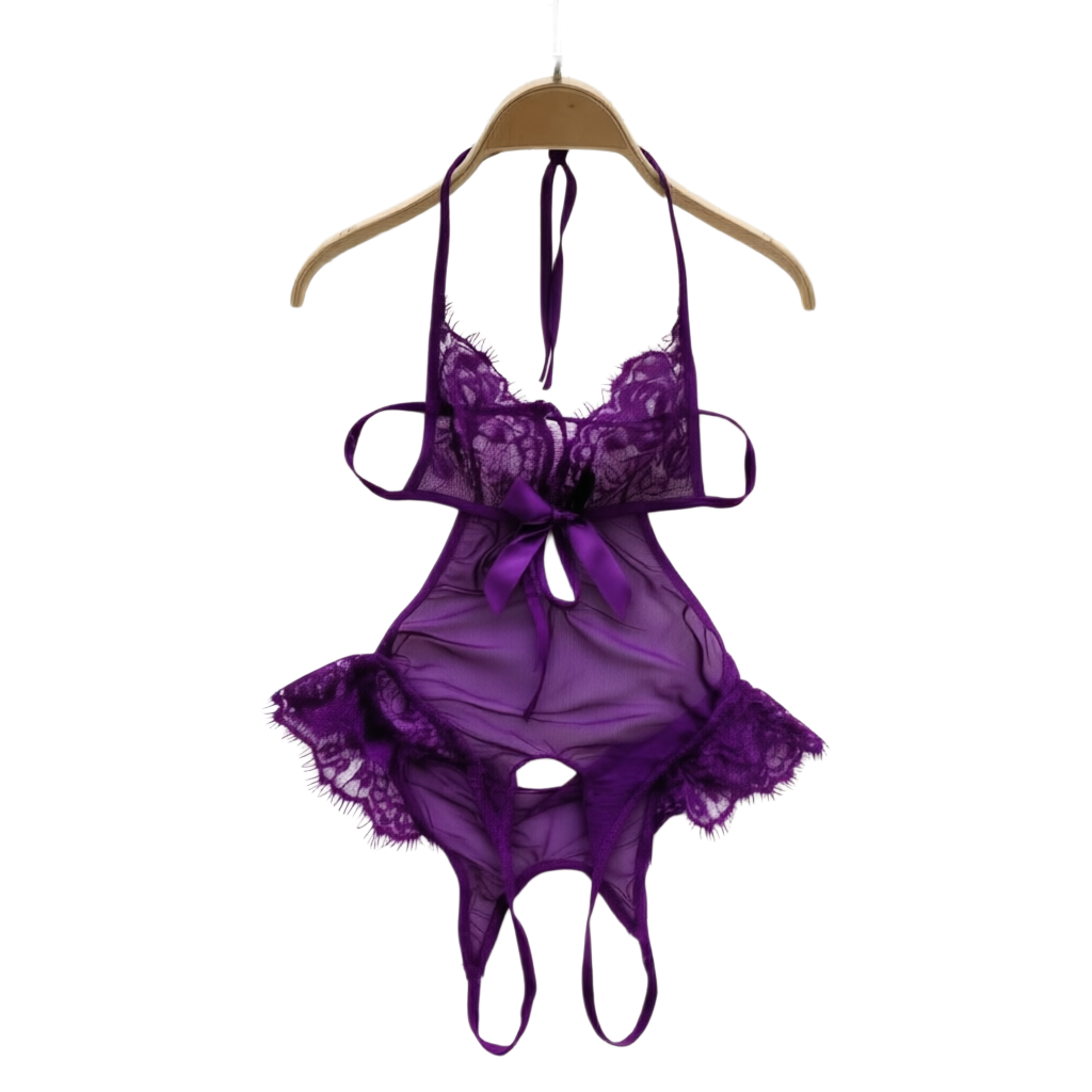 Summer Nights Clothing - Sexy Dessous für Damen, Spitzen-Tüll-Bodysuits, Schleife,