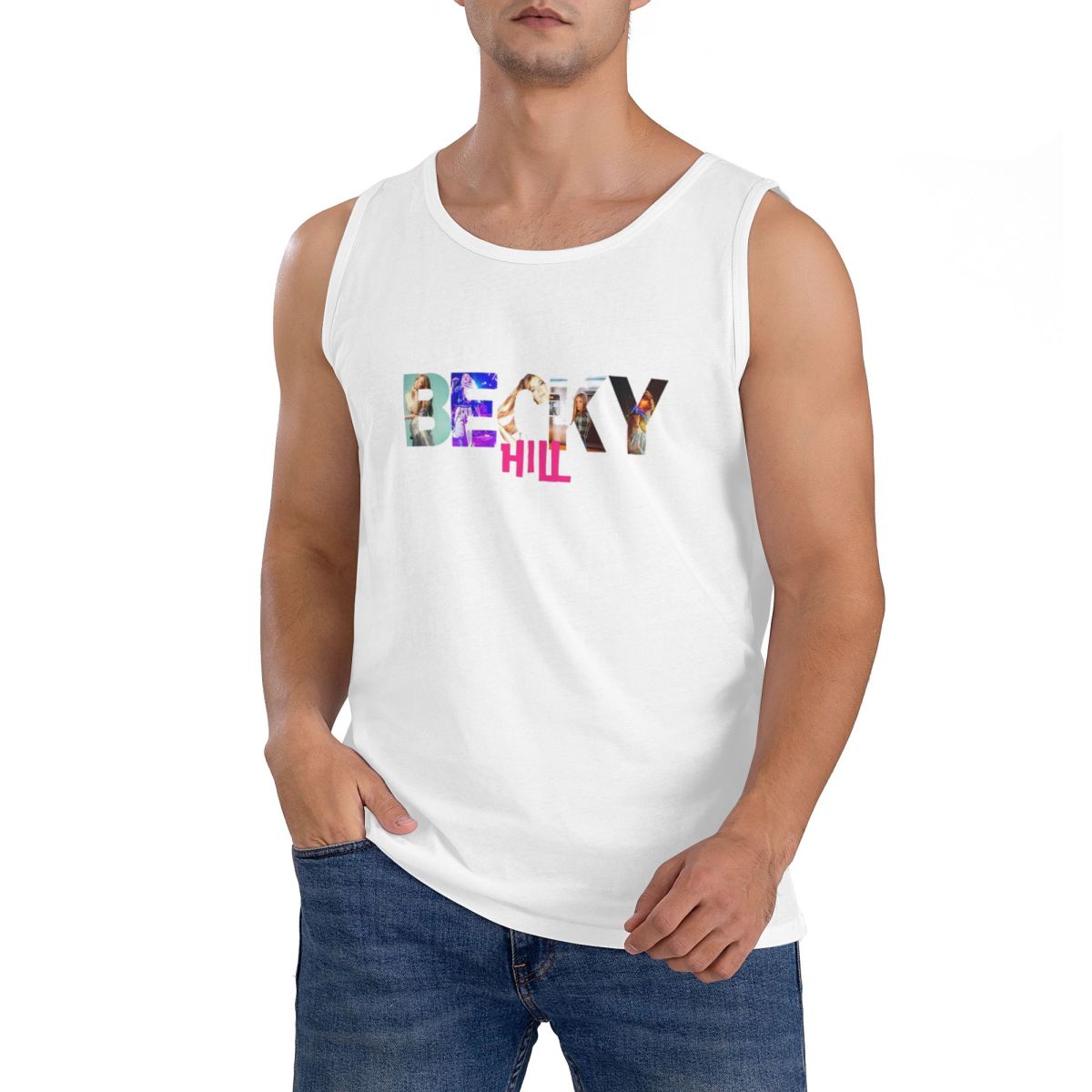 Summer Hill Clothing - 100 % Baumwolle, ärmelloses T-Shirt mit
