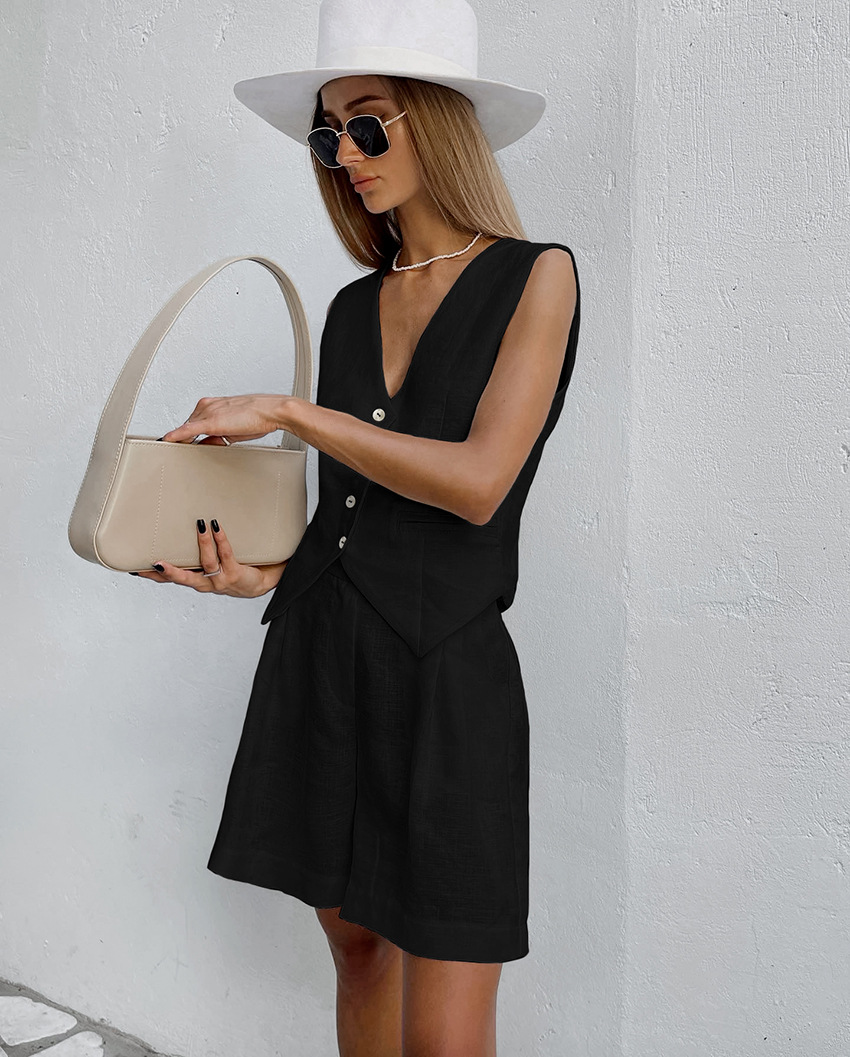 2023 neue Anzug Weste + Shorts – Summer Clothing Linen Bewertung und Preis