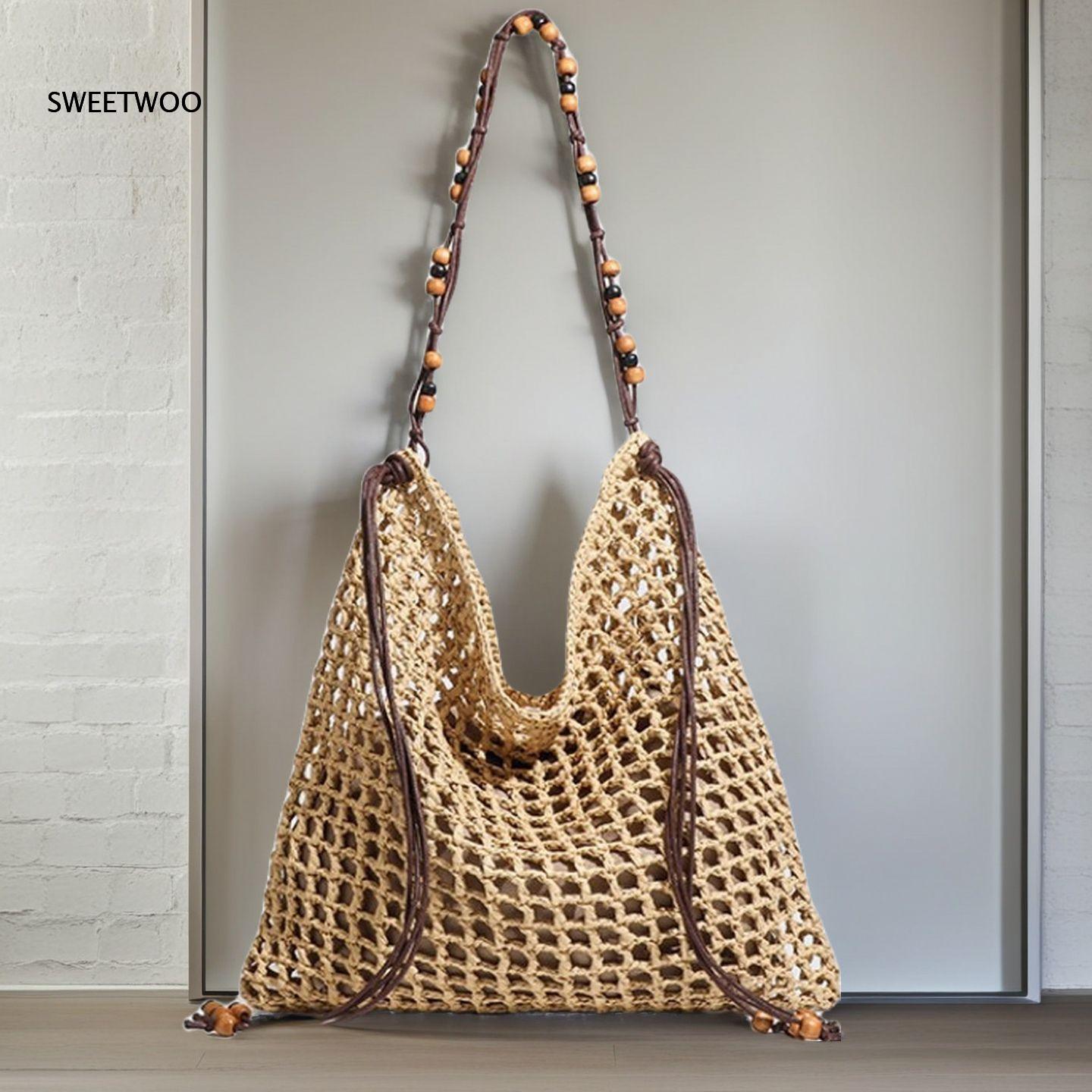 Handgewebte Netz-Strohtasche m – Beach Bag Straw Bewertung und Preis