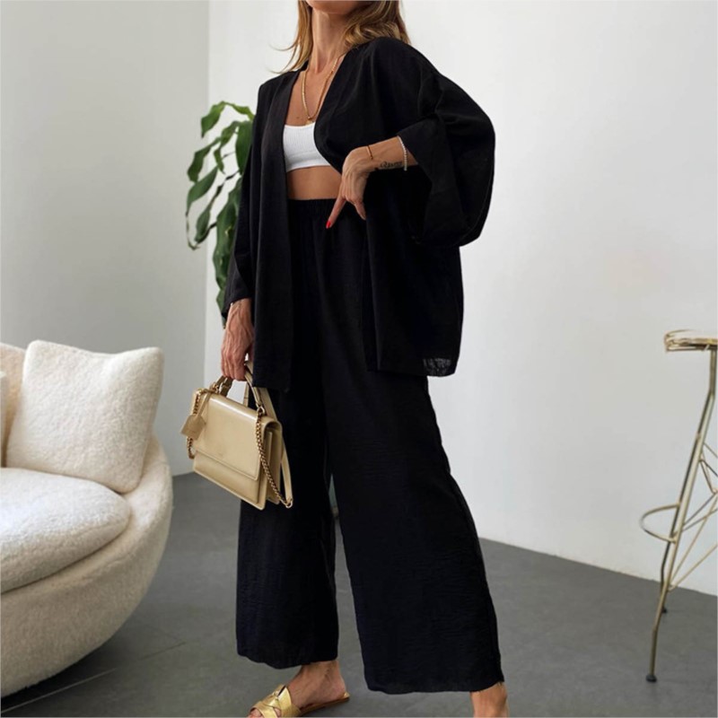 Damen Leinen Hosenanzug mit Fl – Summer Clothing Linen Bewertung und Preis