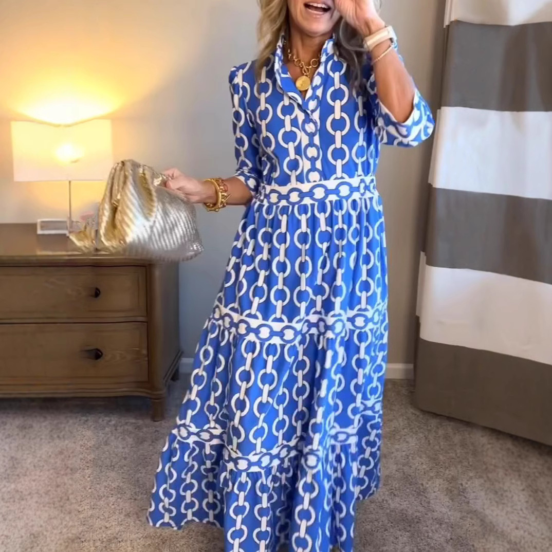 Langes Kleid mit geometrischem – Summer Clothing Amazon Bewertung und Preis