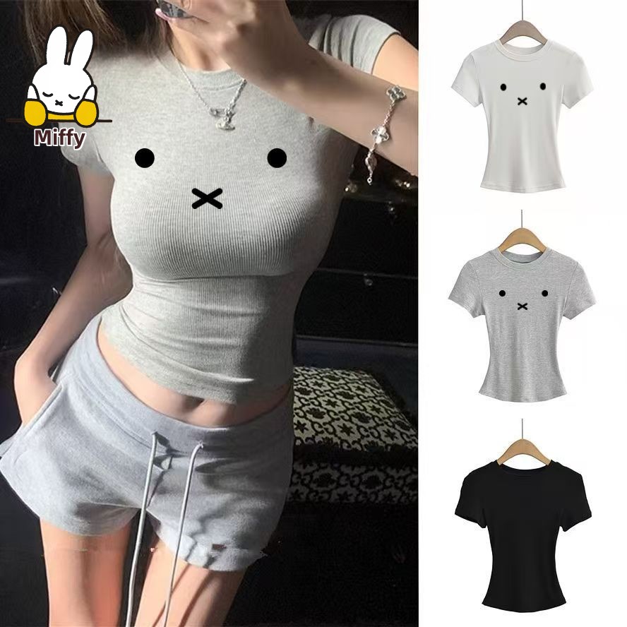Kawaii Miffy T-Shirt im neuen  – Summer Clothing Places Bewertung und Preis