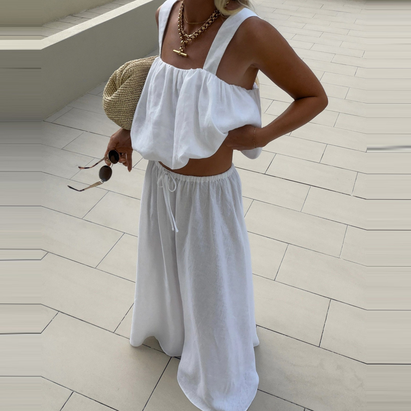 Elegantes Ärmelloses Zweiteile – Summer Clothing Linen Bewertung und Preis