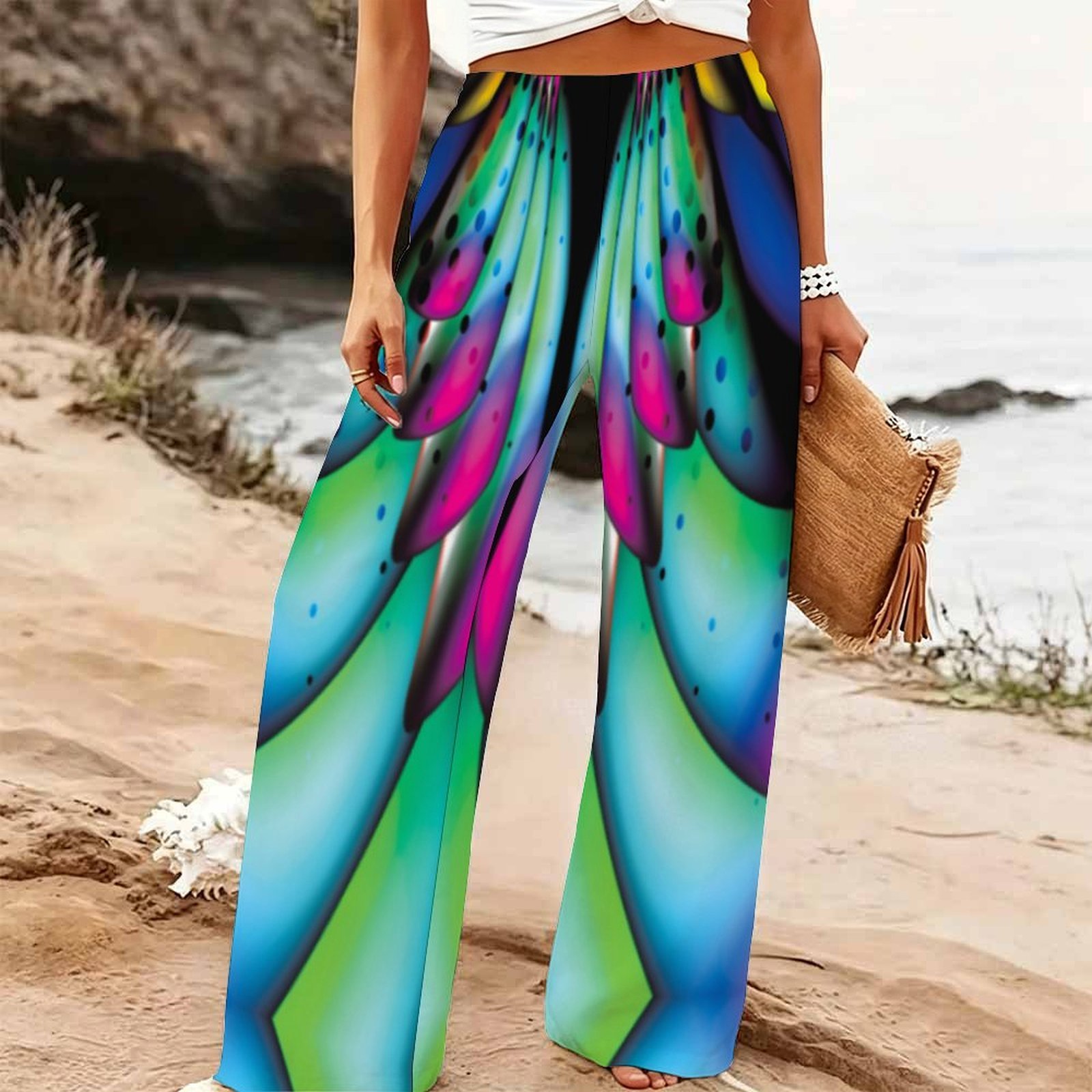 Damen Sommer Strand Weite Hose – Palazzo Pant Wide Bewertung und Preis