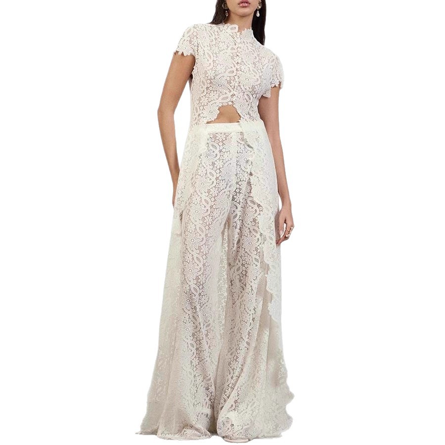 Damen Spitzen-2-Teiler-Set, Mo – Palazzo Pant Wide Bewertung und Preis