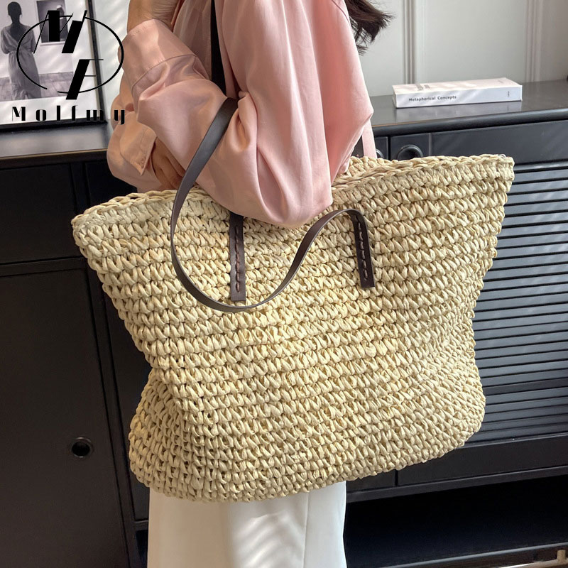 Strohgewebte Tragetaschen, läs – Beach Bag Straw Bewertung und Preis