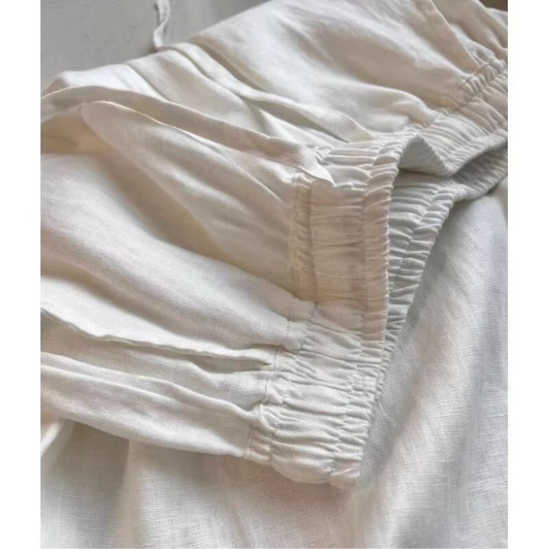 Koreanisches Set aus weißer Ba – Summer Clothing Linen Bewertung und Preis