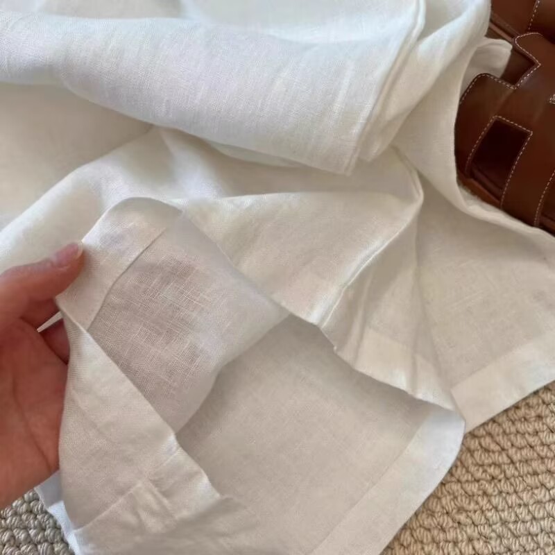 Koreanisches Set aus weißer Ba – Summer Clothing Linen Bewertung und Preis
