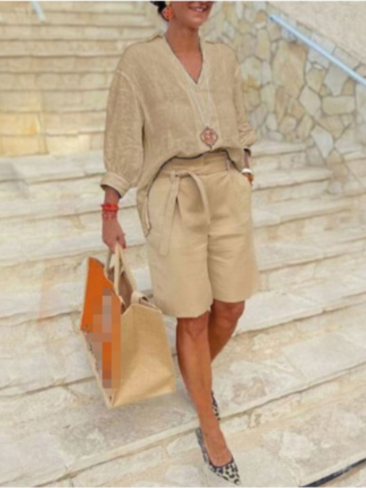 Frauen Anzüge Elegante Stil Zw – Summer Clothing Linen Bewertung und Preis