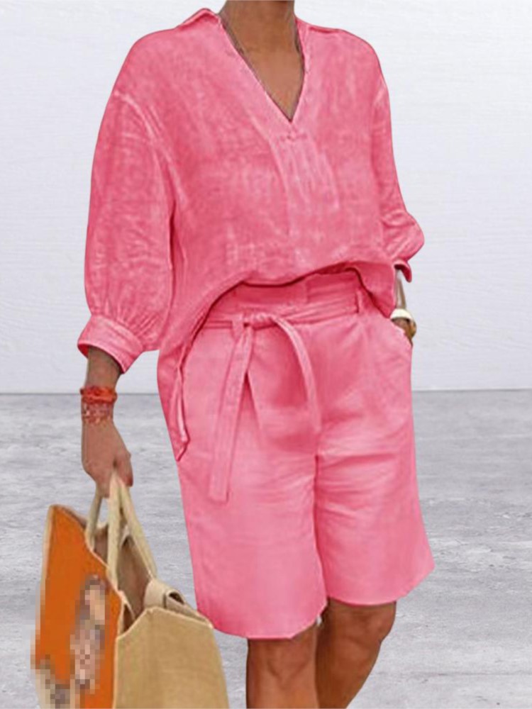 Frauen Anzüge Elegante Stil Zw – Summer Clothing Linen Bewertung und Preis