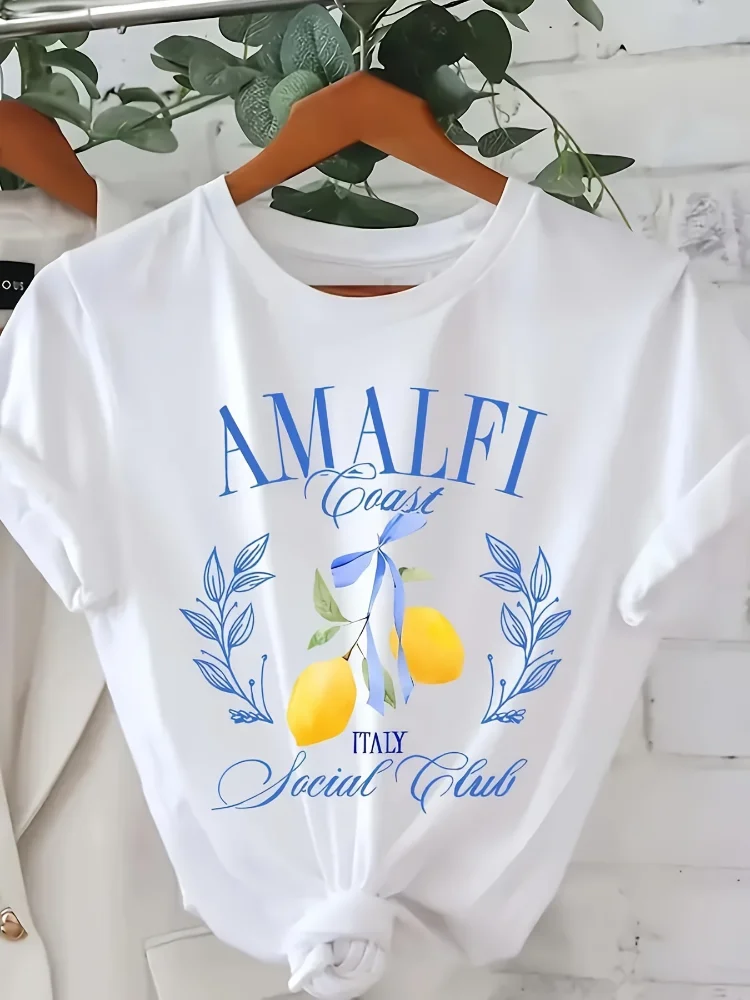 T-Shirt mit Zitronen-Print, ku – Summer Clothing Aesthetic Bewertung und Preis