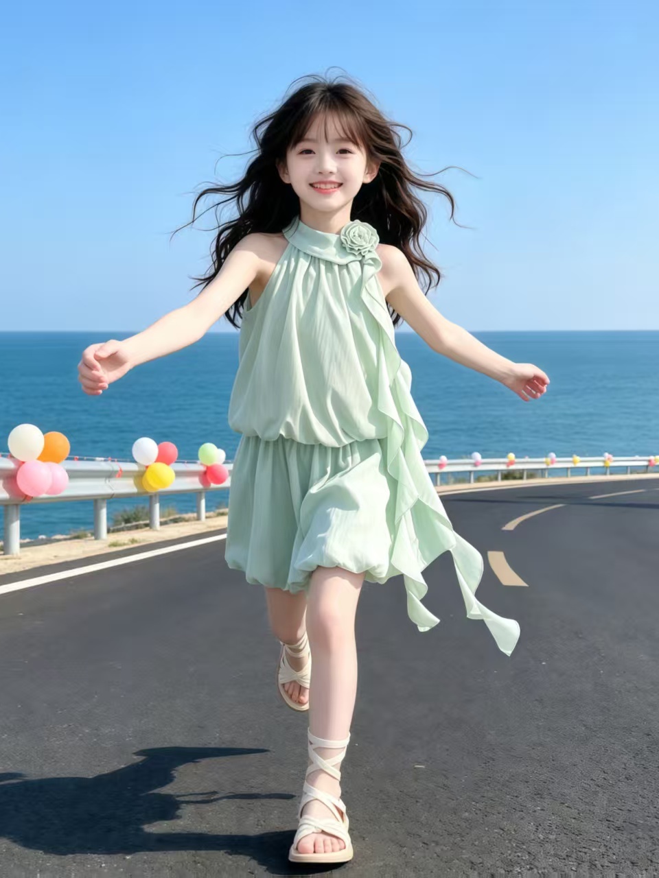 Mintgrünes, geblümtes Set aus  – Summer Clothing Set For Girls Bewertung und Preis