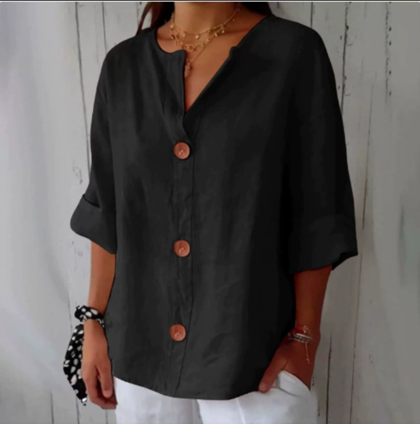 Übergrößen Lose Hemden & Bluse – Summer Clothing Linen Bewertung und Preis