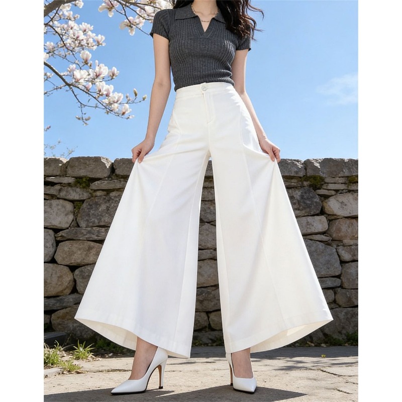 Damen High-Waist Eisseide Weit – Palazzo Pant Wide Bewertung und Preis