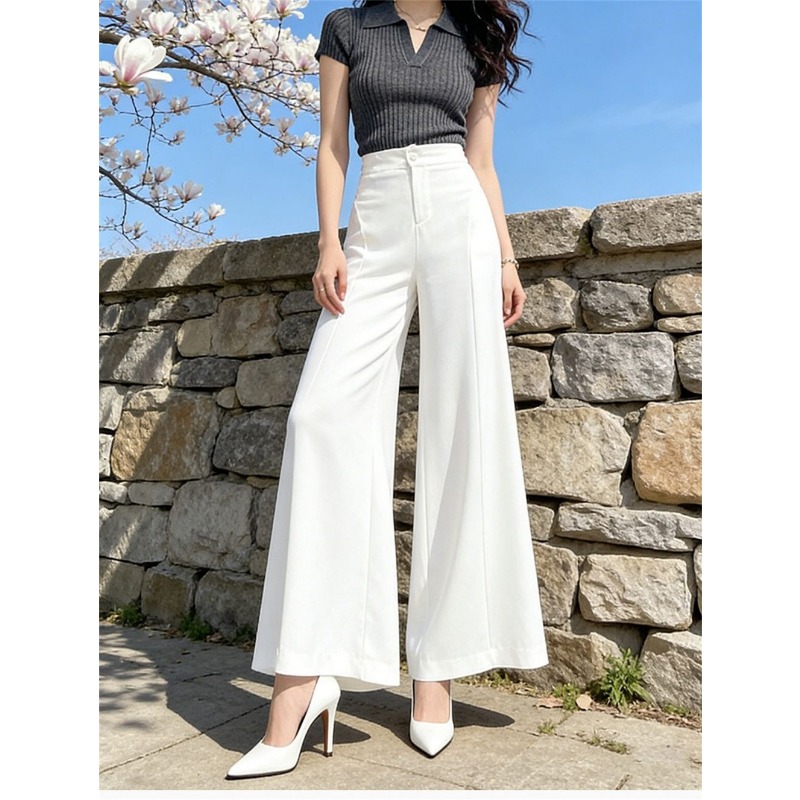 Damen High-Waist Eisseide Weit – Palazzo Pant Wide Bewertung und Preis