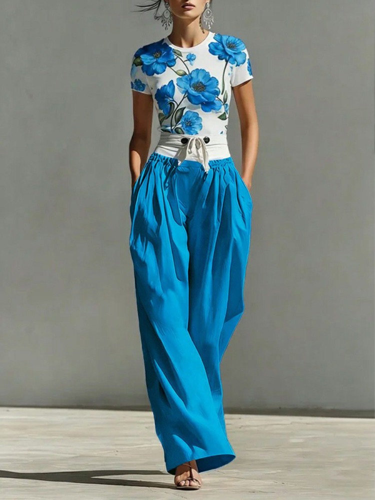 Yeezzi Damenmode Patchwork-Hos – Palazzo Pant Wide Bewertung und Preis
